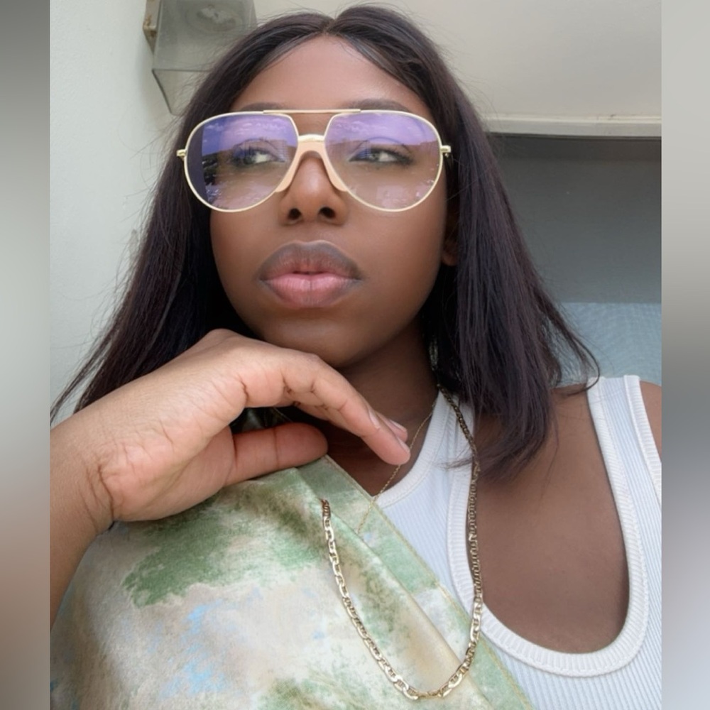 Gucci 0432 Gold Crystal Aviator Metal Retro Sunglasses GG0432S Unisex Style